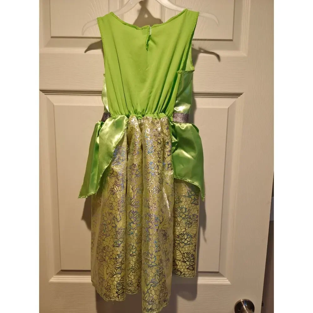 Disney Princess Tiana Costume Dress Girls Size 4-6X Like New Halloween